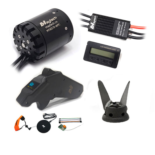 Foil Boost Pro Kit Up to 41kg Thrust Waterproof Efoil Assists System 6579 Motor + 160A ESC + V3.0 Remote for Esurf Electric Kayak Thruster Tow Boogie Foil